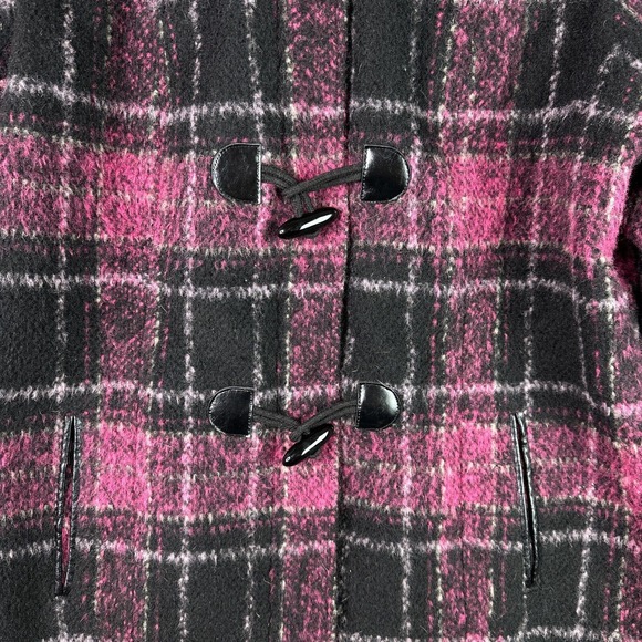 Plaid Women's Jacket in Pink and Black - Picture 7 of 16